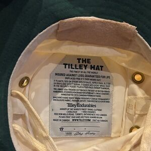 The Tilley Hat Tilly Endurables Cream/Light TanOuter & Green Inner Color 7 3/8